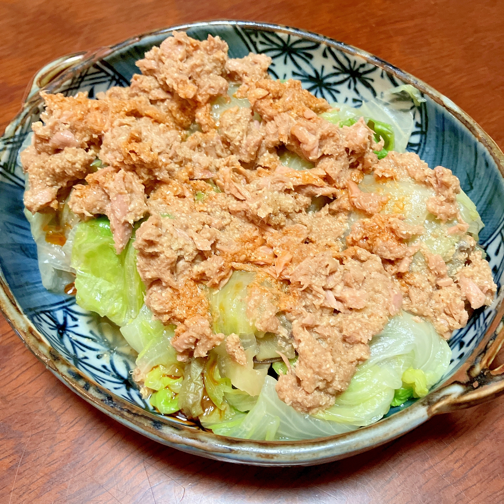 茹でて★レタスとなすのピリ辛ツナサラダ