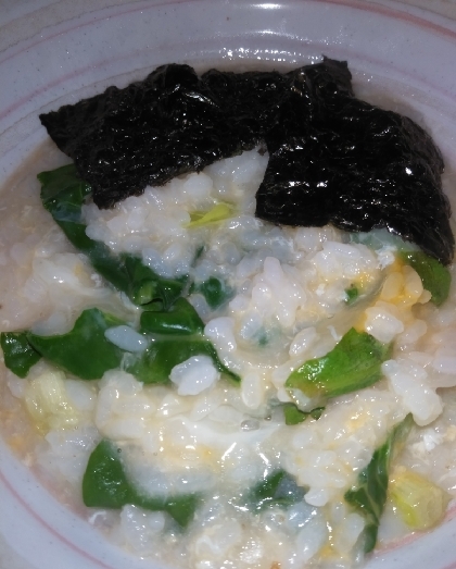 豆乳鍋の残りで。おせちが胃にもたれているので優しい味が美味しかったです。