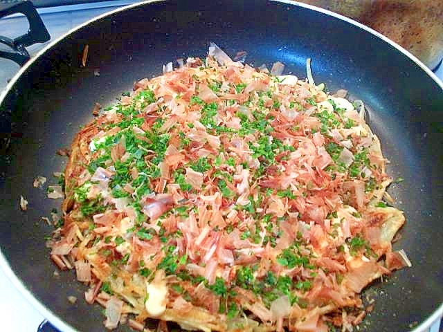 千切りじゃがいものお好み焼き風