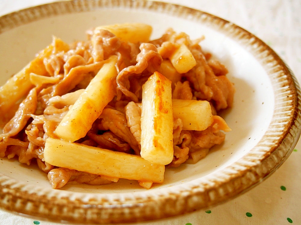 豚こまと長芋のこんがり炒め♪ レシピ・作り方 By 京たまご8836｜楽天レシピ