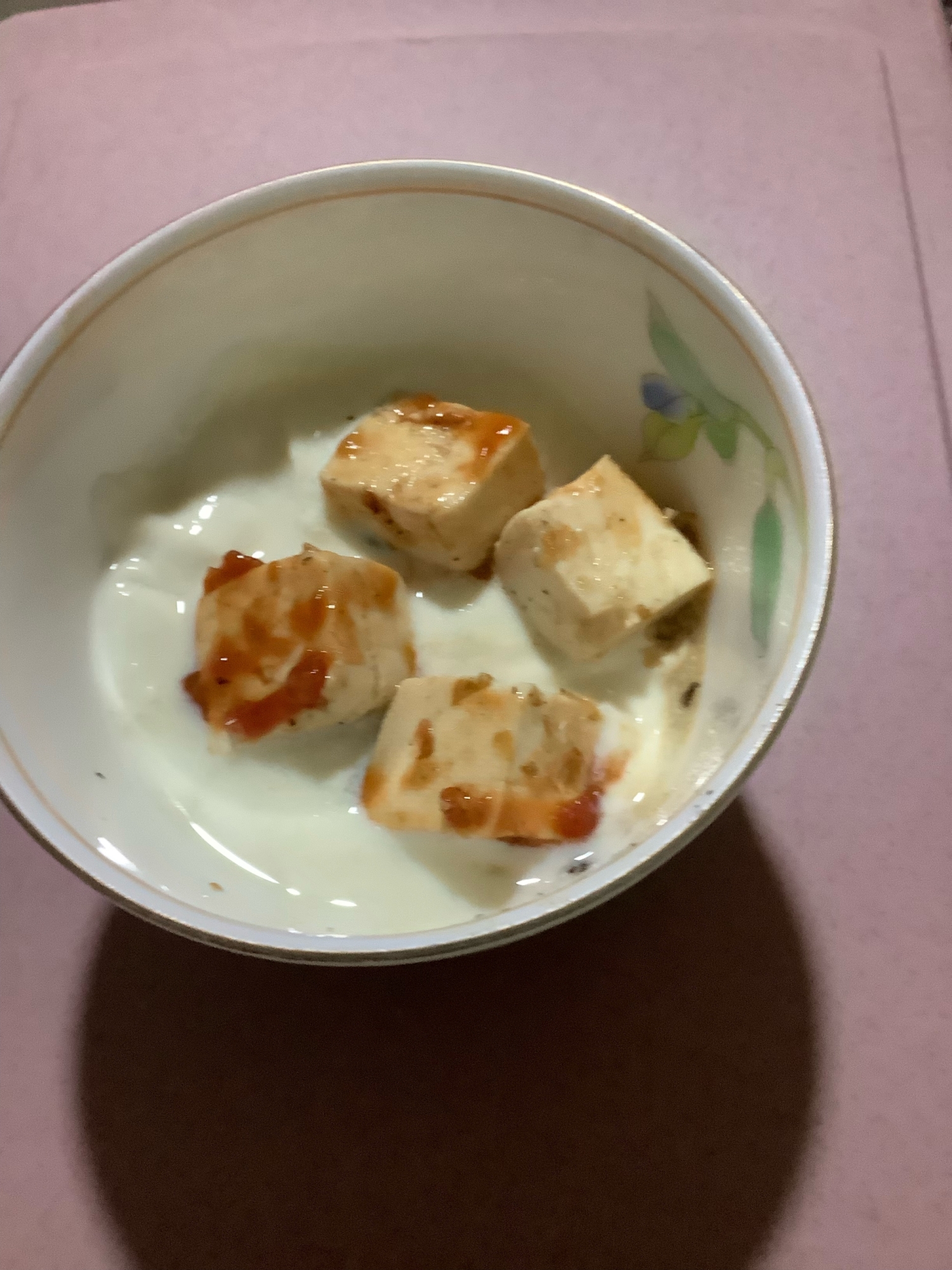 ☆豆腐のケチャップ煮☆きなこヨーグルト☆