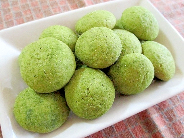 HM+片栗粉でさっくさく♪濃厚抹茶みるくクッキー