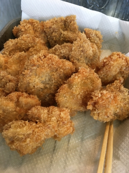 とてもジューシーなチキンカツができました！