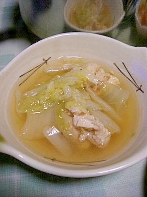 鶏団子と白菜のスープ煮