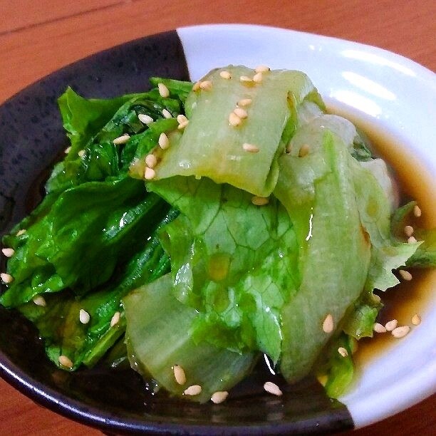 茹でない 簡単 グリーンカール レタス のお浸し レシピ 作り方 By Mrtem 楽天レシピ