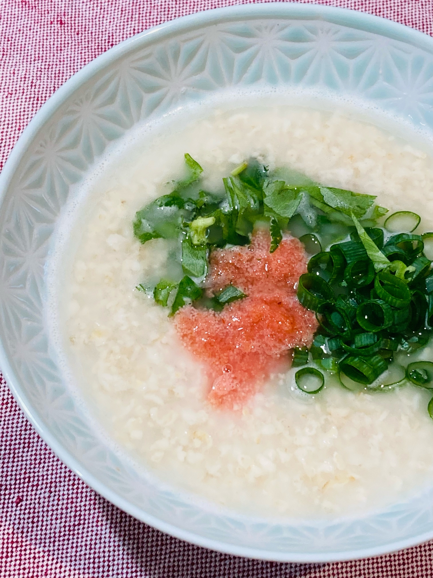 ♦️オートミールで即席！明太子の中華粥