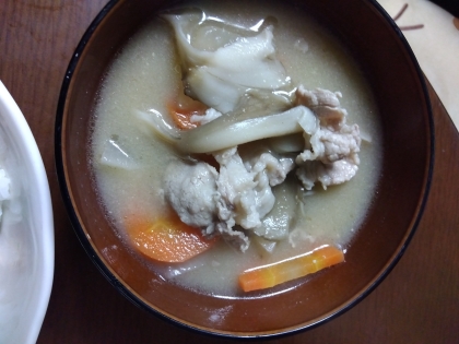寒い季節に　豚汁