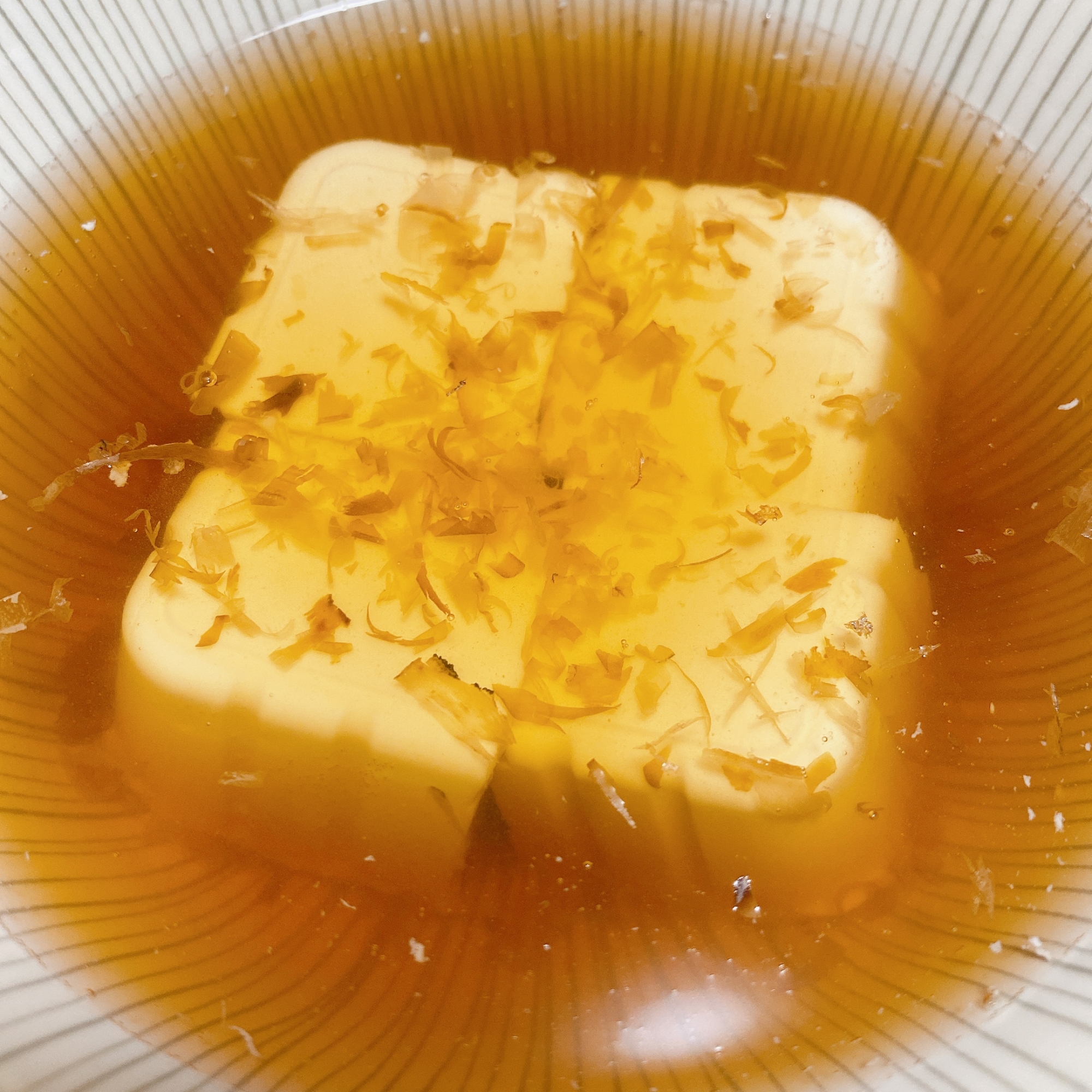 レンジで簡単湯豆腐