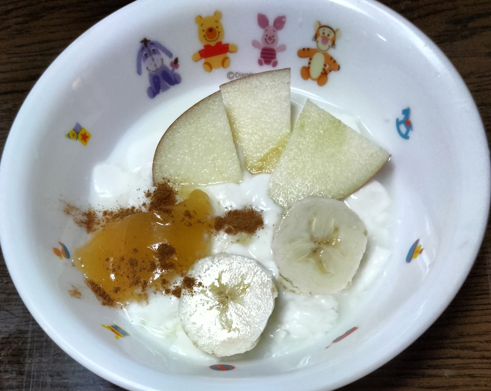 今日のヨーグルト♡りんご&バナナ&りんごゼリー