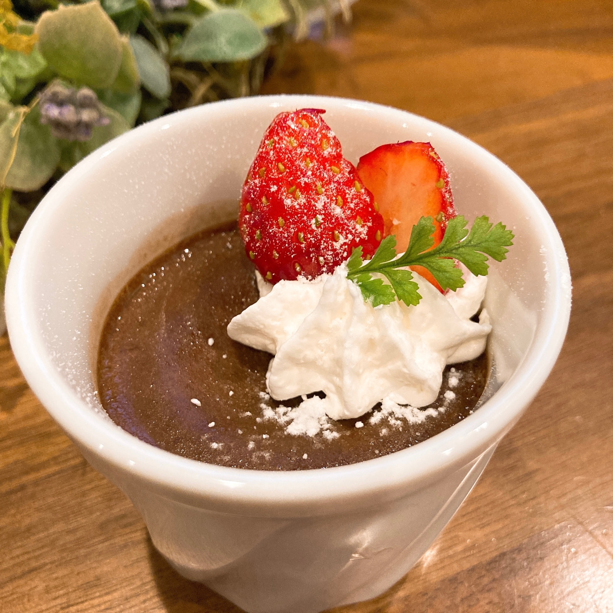 フライパンでチョコプリン♡ゼラチンもオーブンも不要