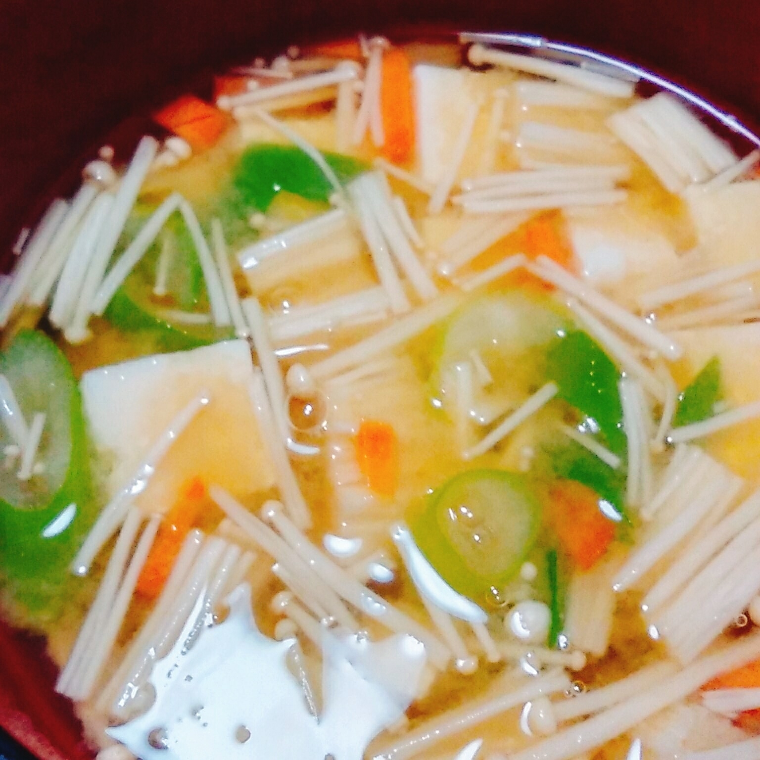 えのき人参豆腐の味噌汁