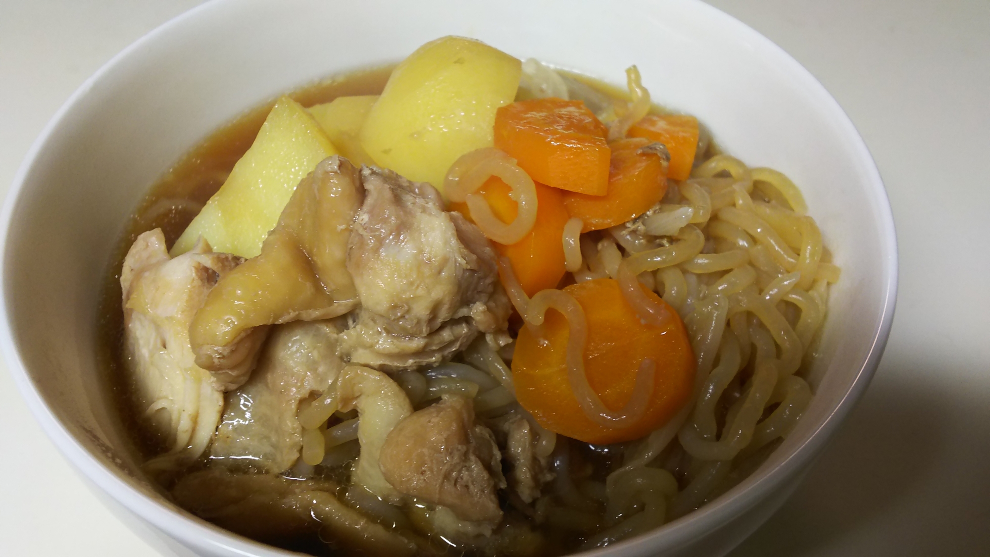 圧力鍋で時短★鶏じゃがの煮物