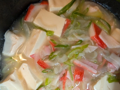 豆腐とカニカマのあんかけ