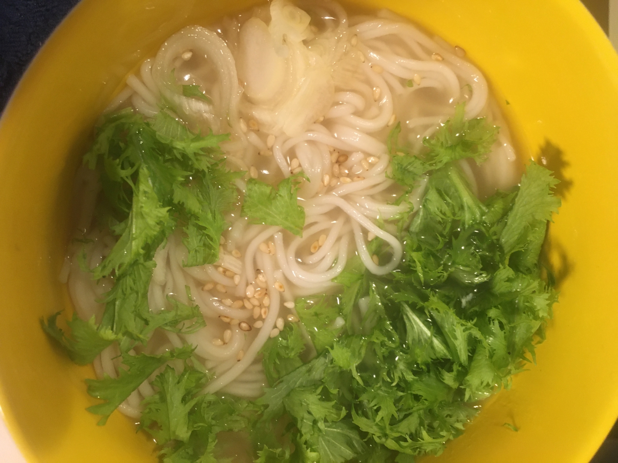 ワサビ菜のにゅう麺