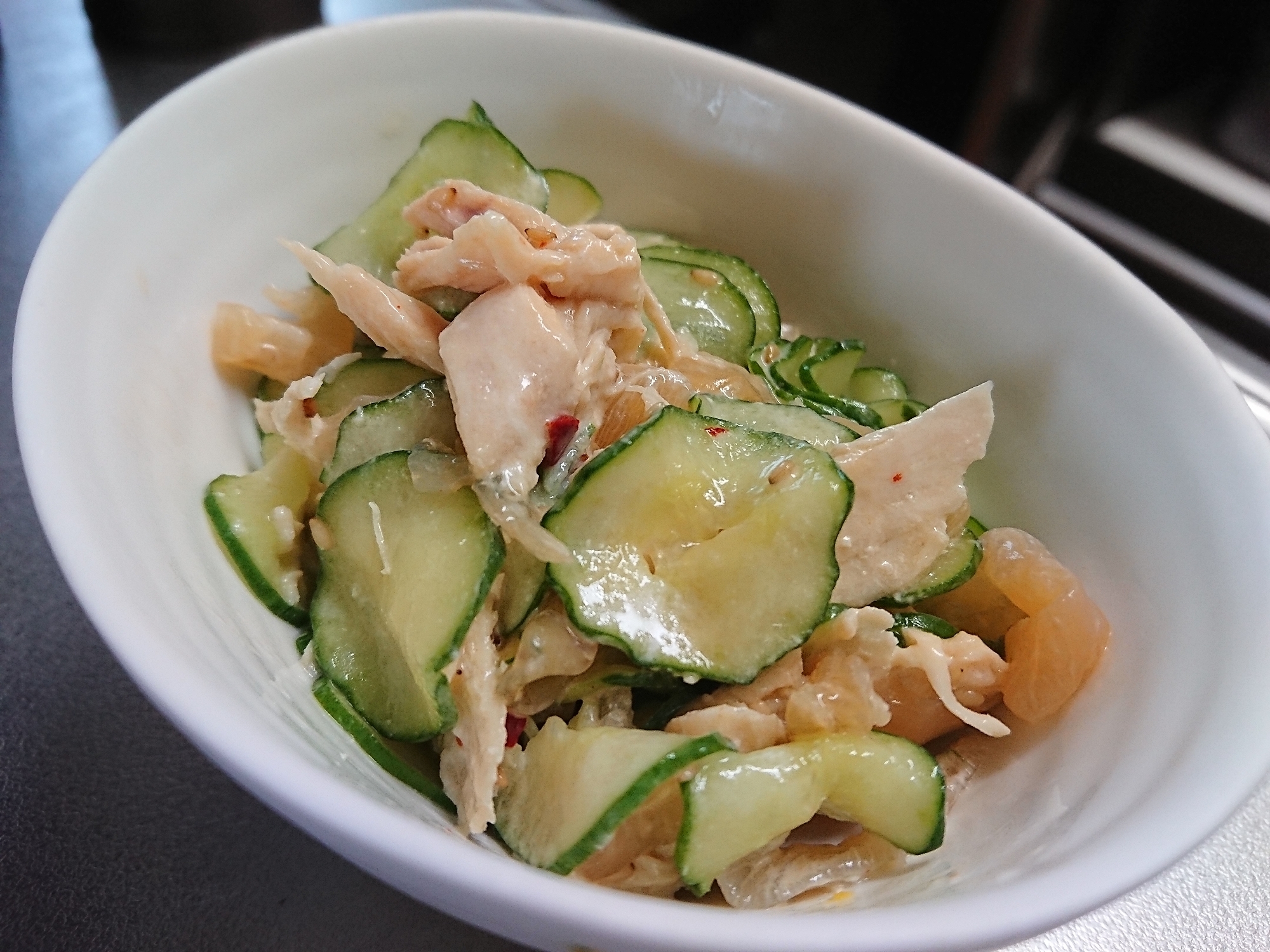 コリコリ食感 ささみの中華くらげ和え レシピ 作り方 By ゆけゆけともみん 楽天レシピ