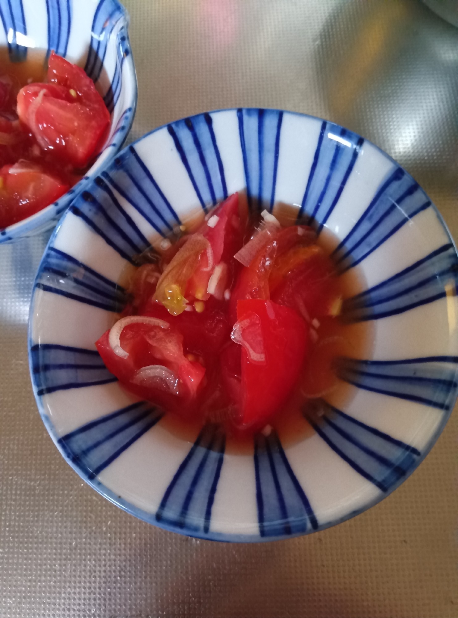 トマトとミョウガの甘酢和え