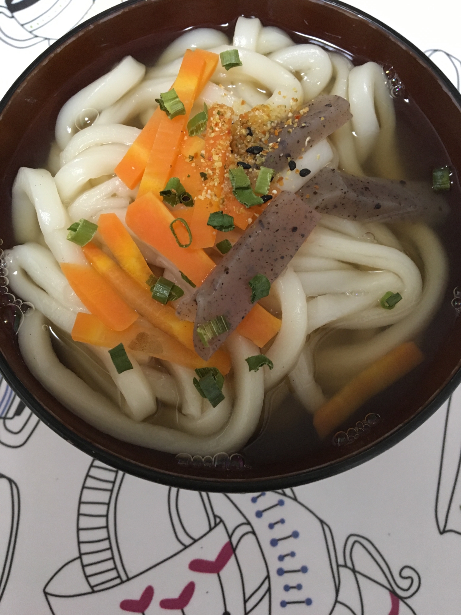 こんにゃく&人参(*^^*)煮込みうどん☆