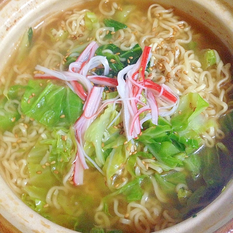 キャベツのゴマ醤油ラーメン☆