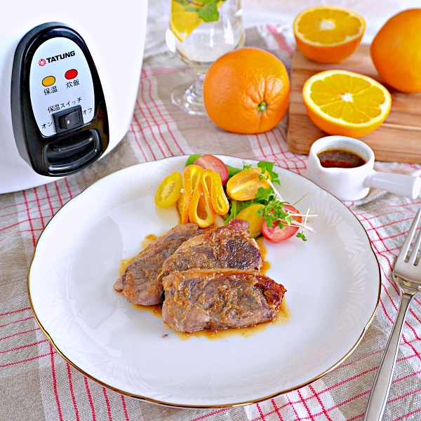 ＼大同電鍋レシピ／鴨の醤油オレンジソース