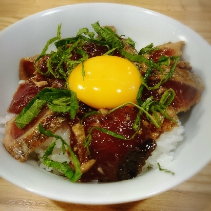 カツオのたたきのヅケ丼