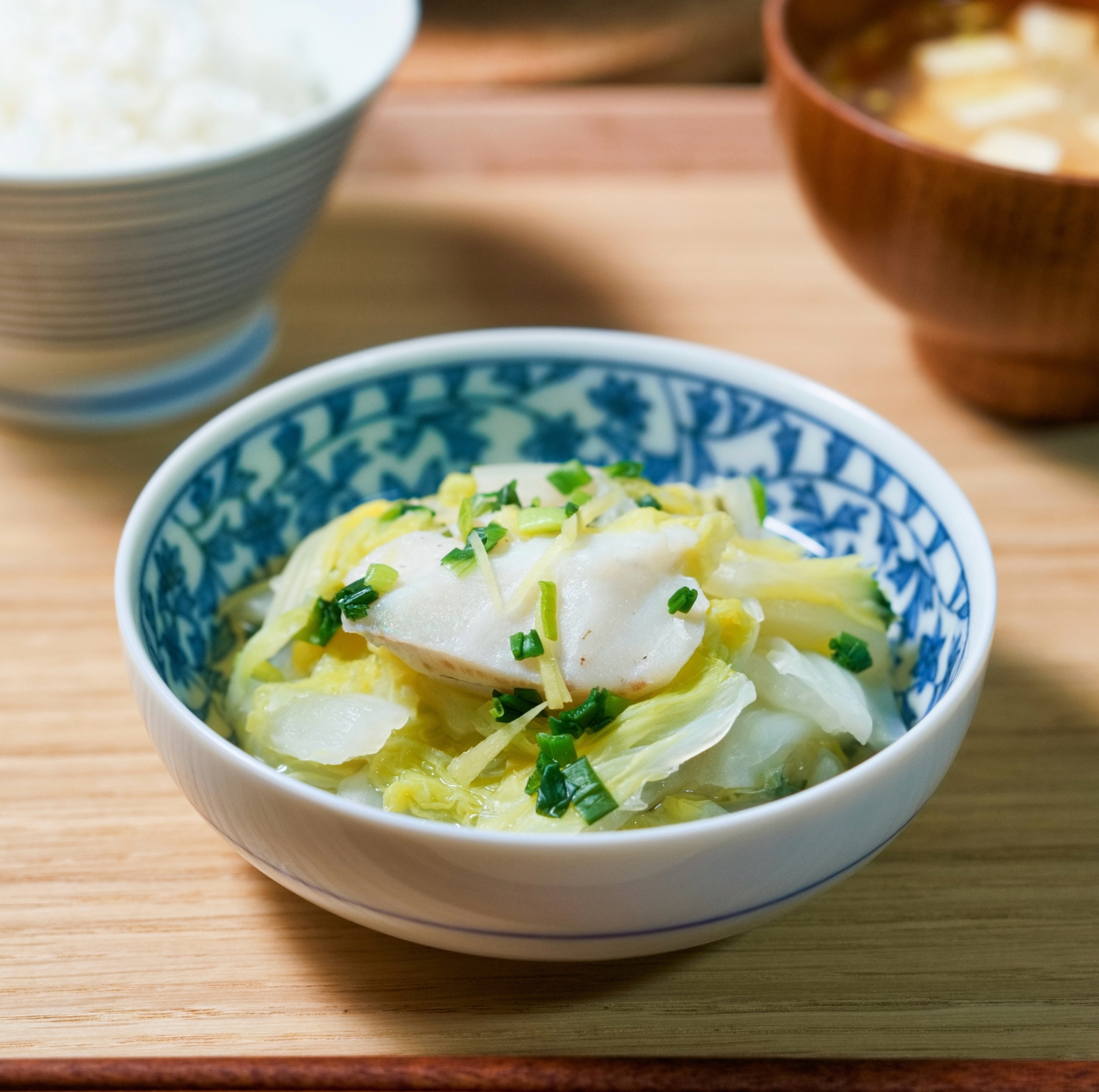 あっさり☀️たらと白菜のしょうが蒸し【和食・主菜】