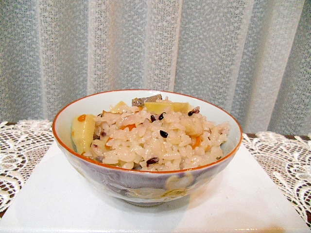 古代米たけのこご飯
