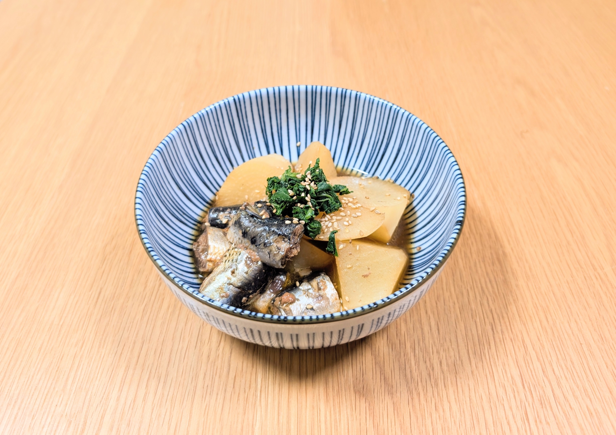 ゆる四毒抜き◆鰯缶と大根の炊合せ