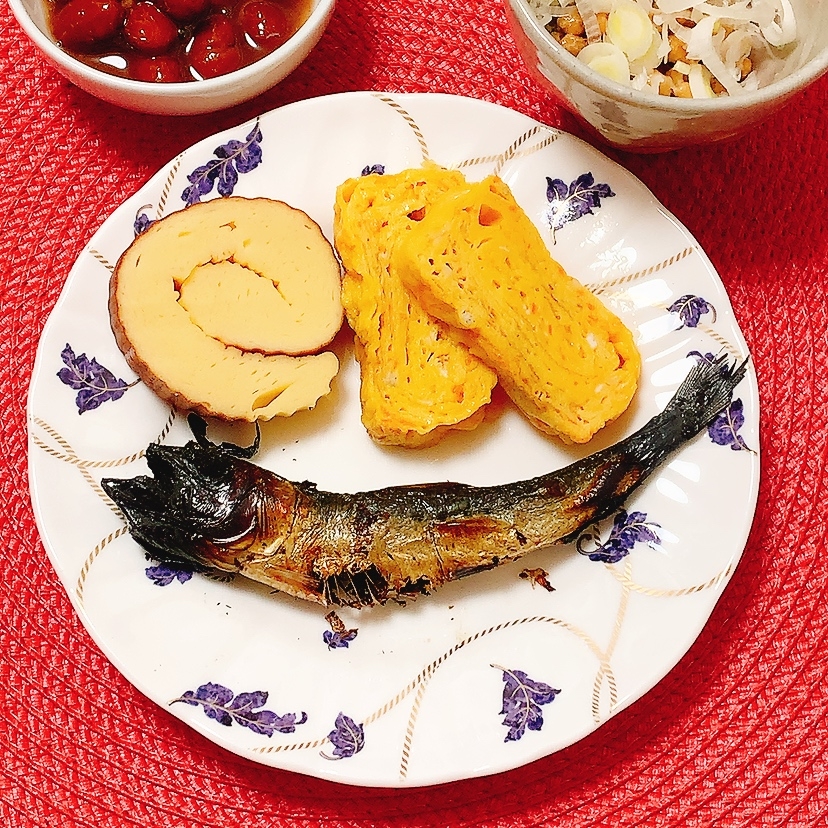 いわしグリル焼き&卵メニュー