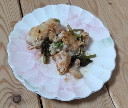 ◆鶏むね肉と小松菜のケチャップ炒め◆