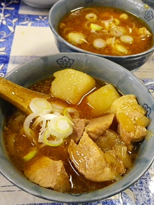 豚じゃがのコチュジャン醤油スープ