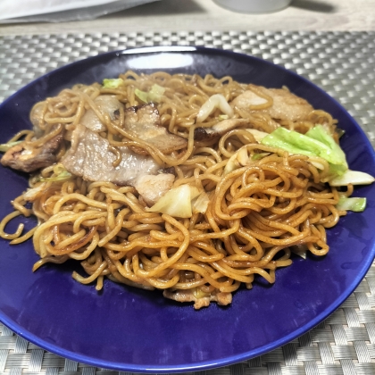 まな板なし５分！？肉多めのコツで❤市販の焼きそば♪