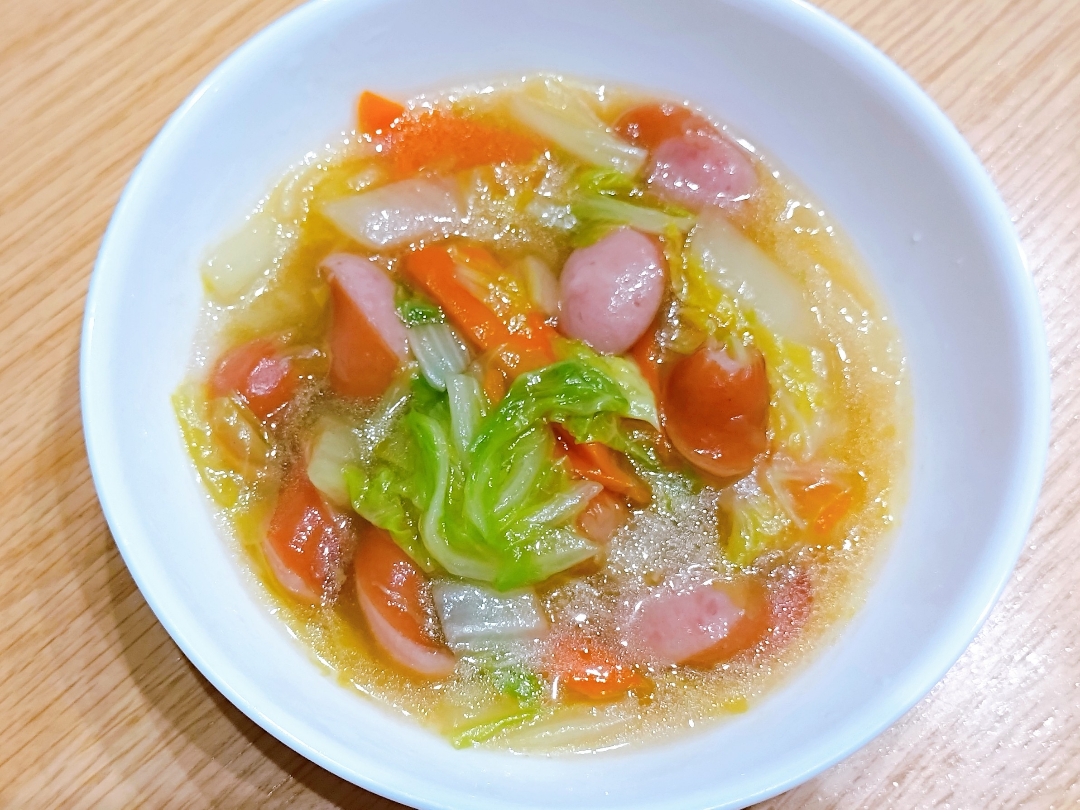 白菜とウインナーの中華炒め煮