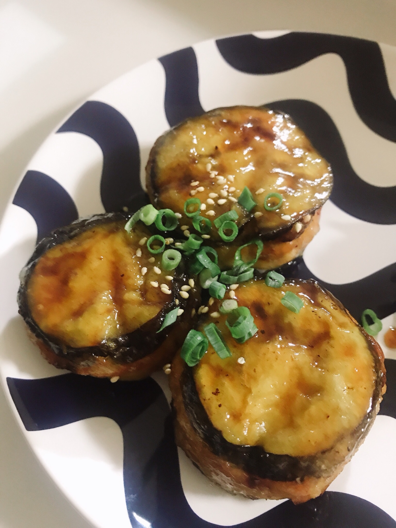 茄子の挟み焼き〜照り焼き味