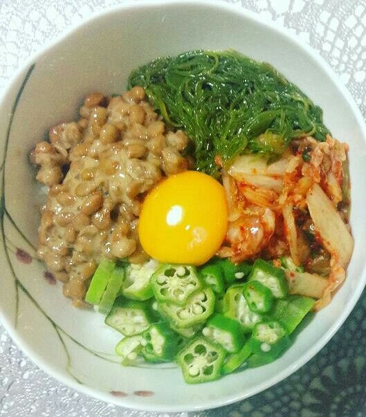 糖質制限・低カロリー☆糖質0麺のねばねば丼