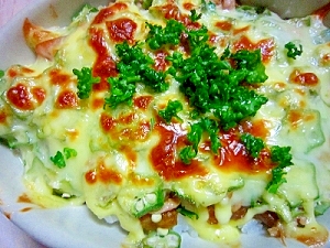 リメイク料理 オクラ焼きカレー レシピ 作り方 By Libre 楽天レシピ