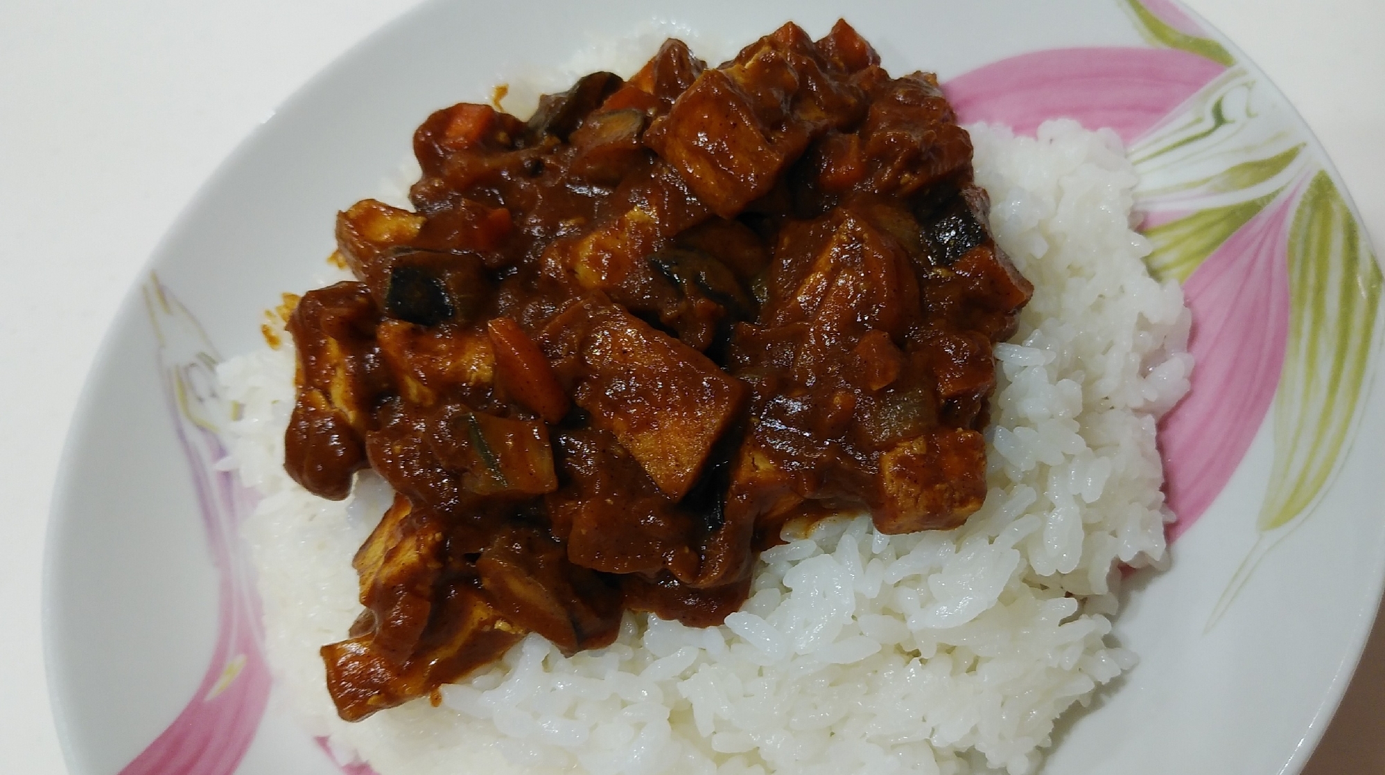絹厚揚げのキーマカレー