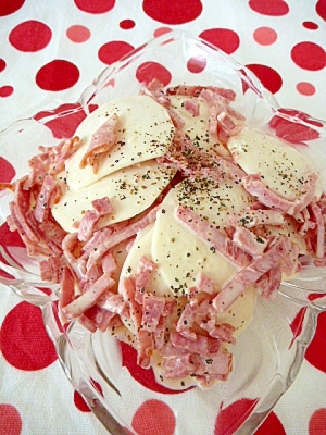 簡単おつまみ ハムと生かぶサラダ レシピ 作り方 By まめもにお 楽天レシピ