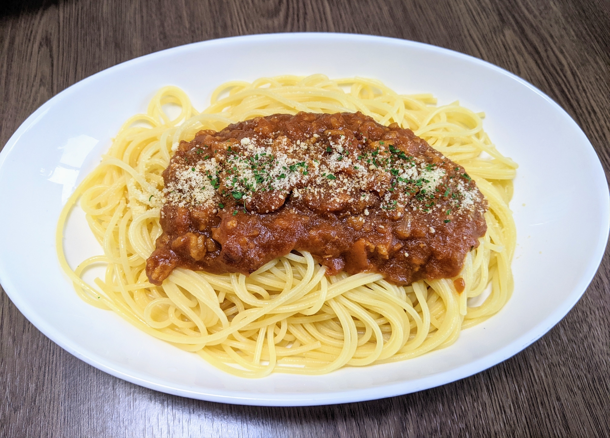 ルーミックで簡単♪ミートソーススパゲッティ