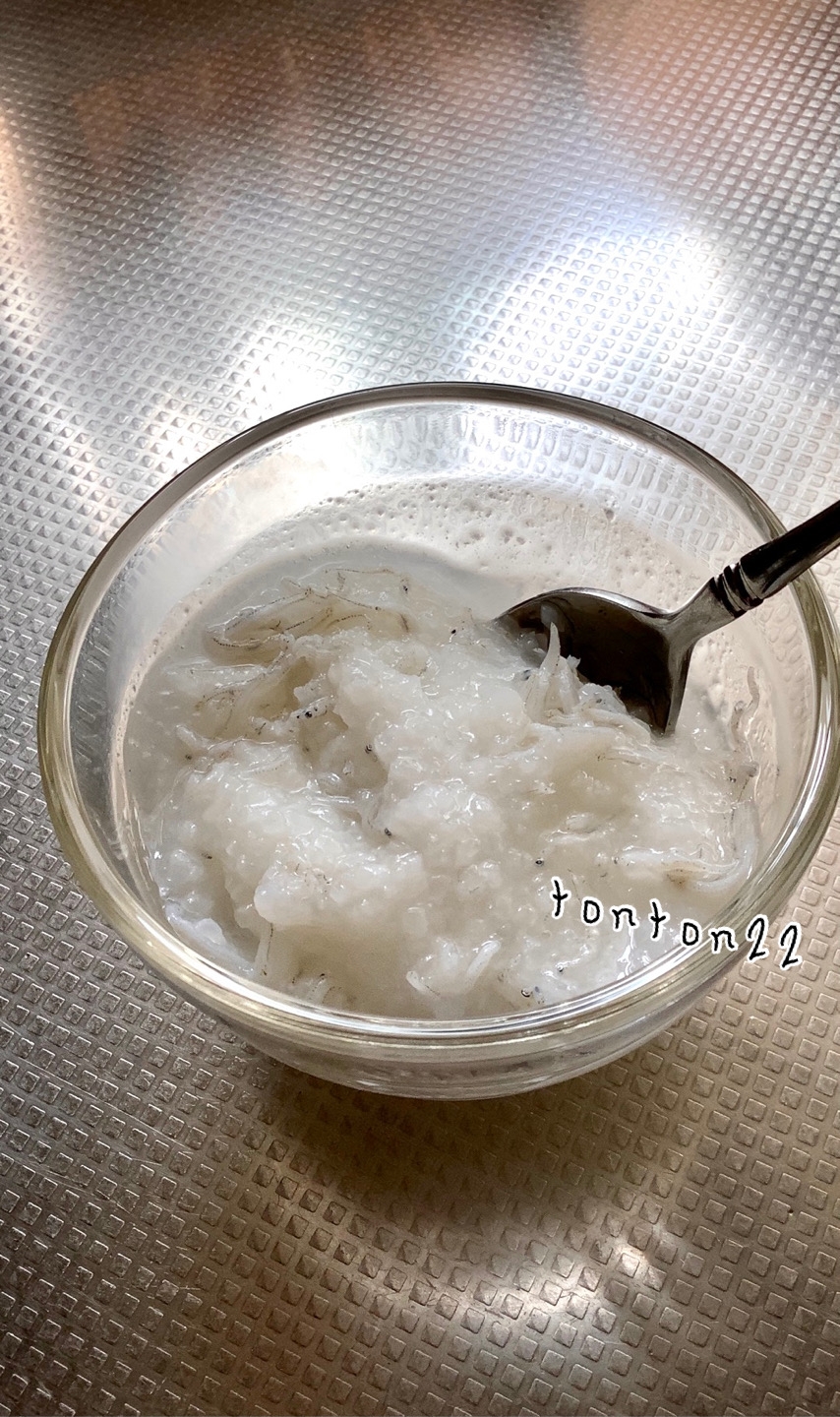 おかゆみたいなしらす入りとろみご飯 介護食 レシピ 作り方 By Tonton22 楽天レシピ