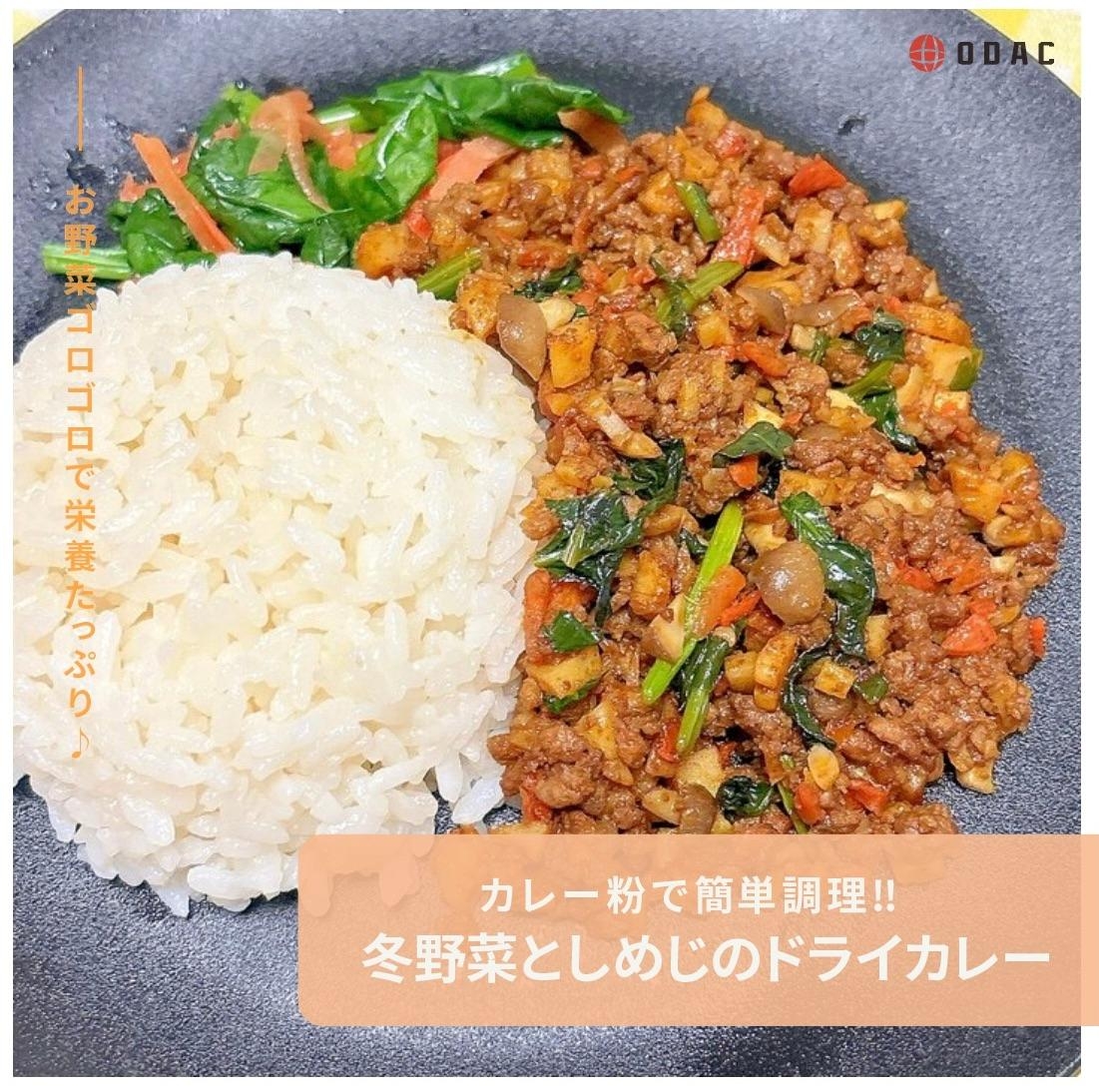 冬野菜ときのこのドライカレー