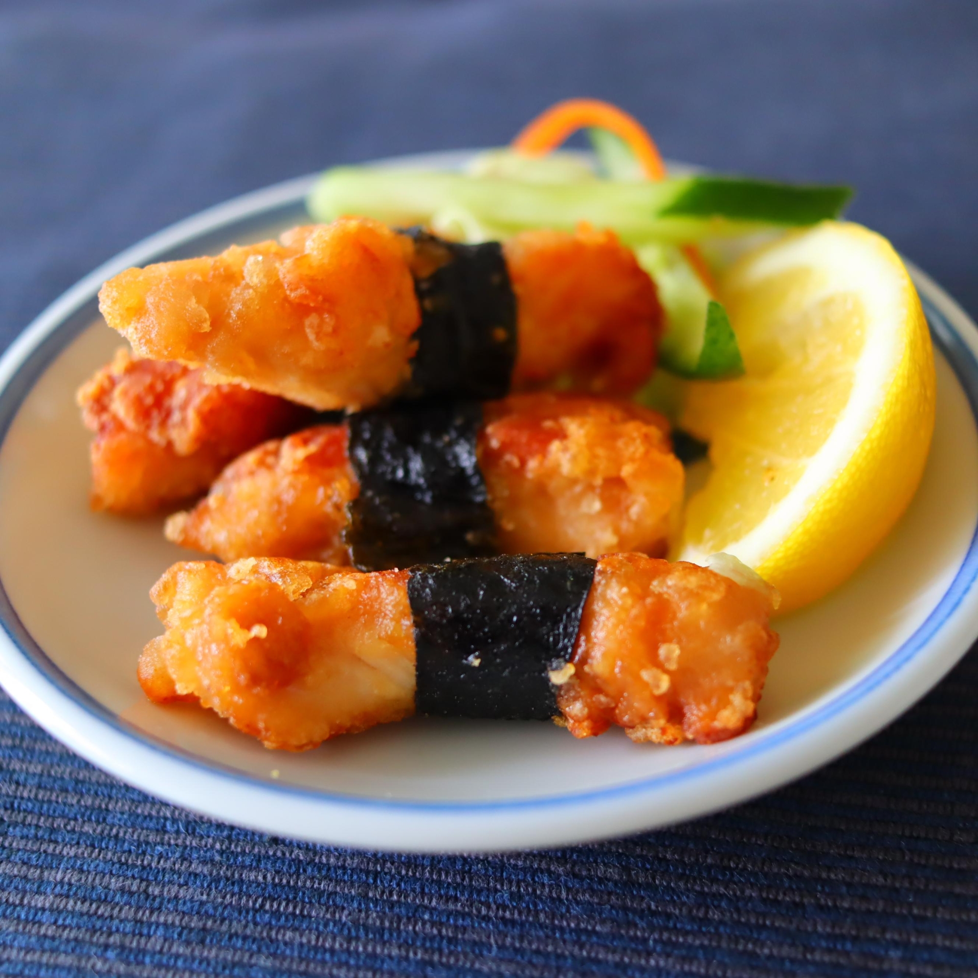 鶏ささみの一口磯辺から揚げ