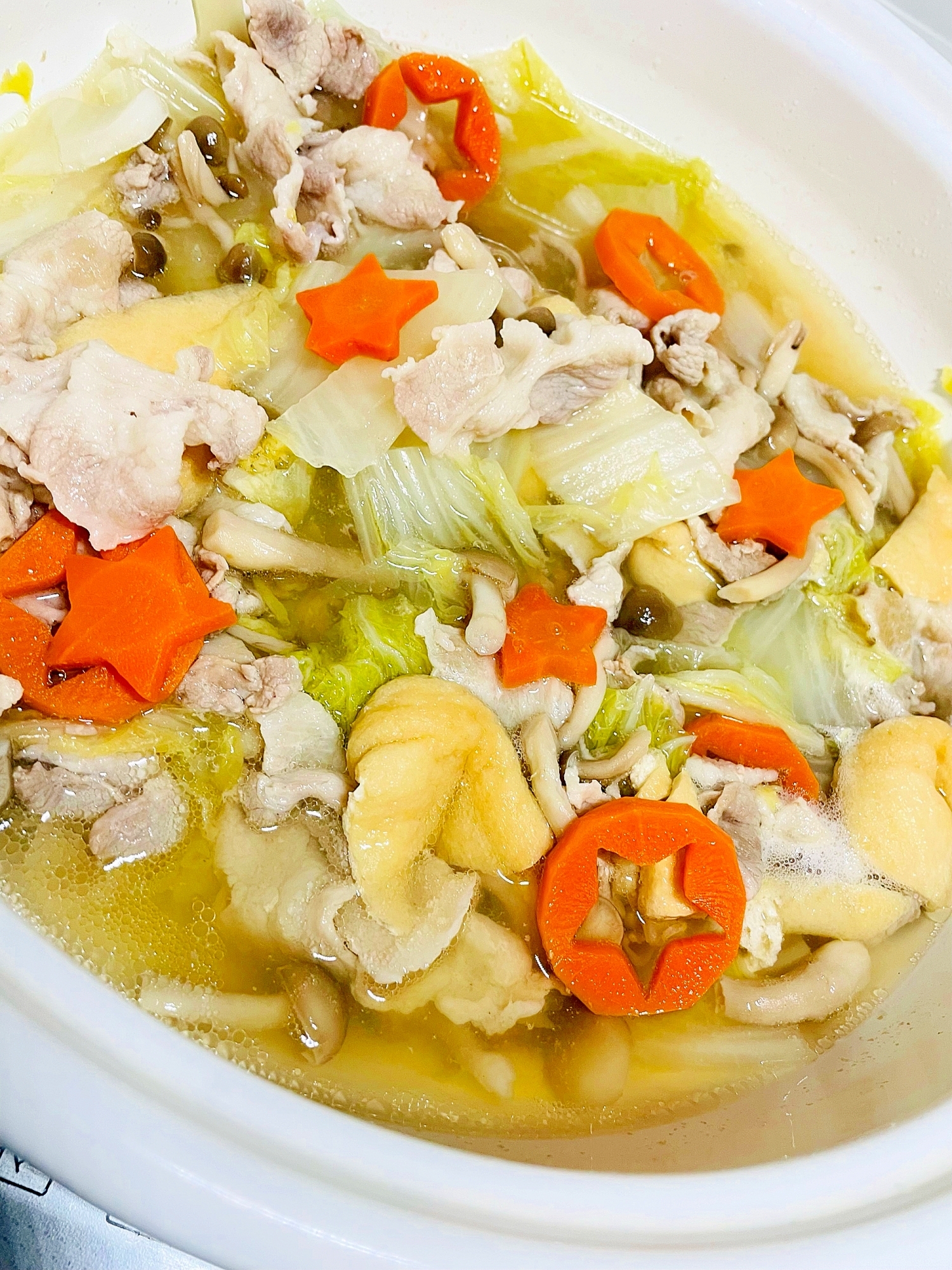 クリスマス 星の人参の鍋 レシピ 作り方 By さくらぐみ 楽天レシピ