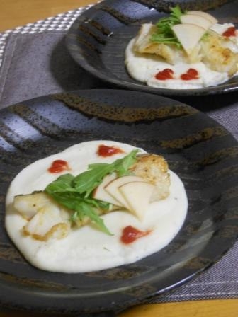 タラのムニエル・ポテトソース添え