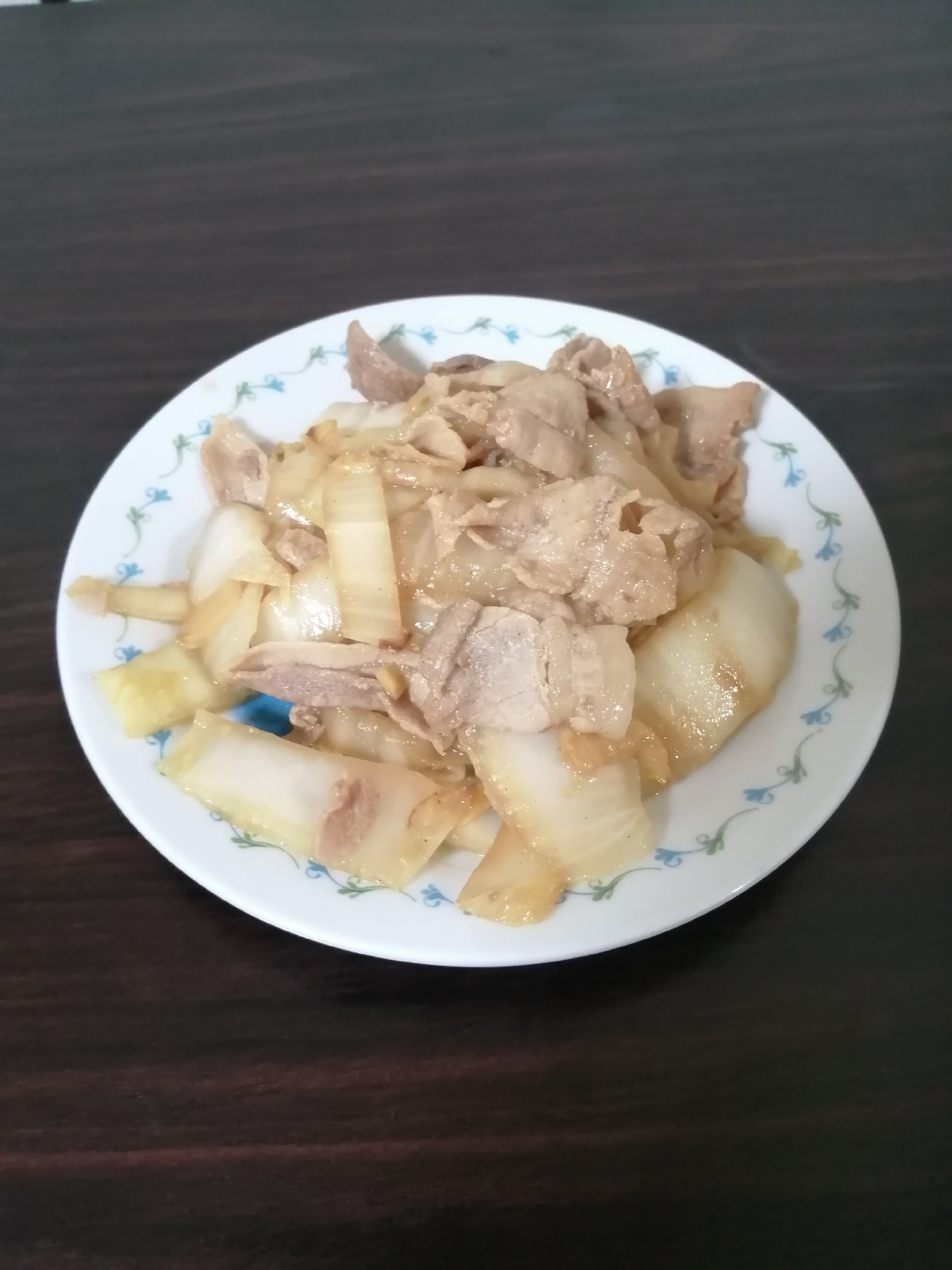 白菜と豚肉のオイマヨ炒め