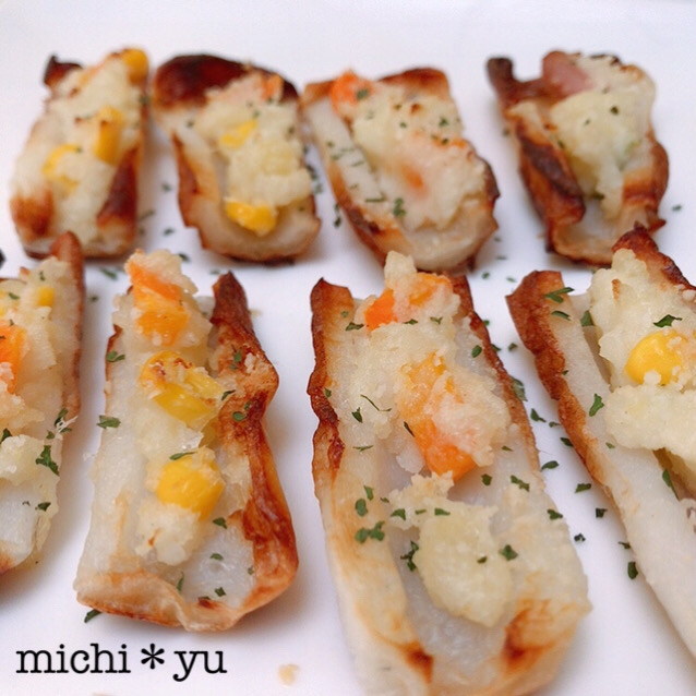 ポテトサラダリメイク ちくわのボード焼き レシピ 作り方 By Michi Yu 楽天レシピ