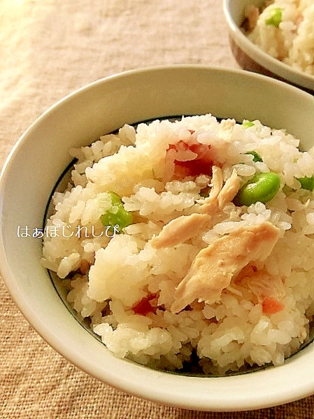 白だしで簡単♪鷄と梅干しの炊き込みご飯