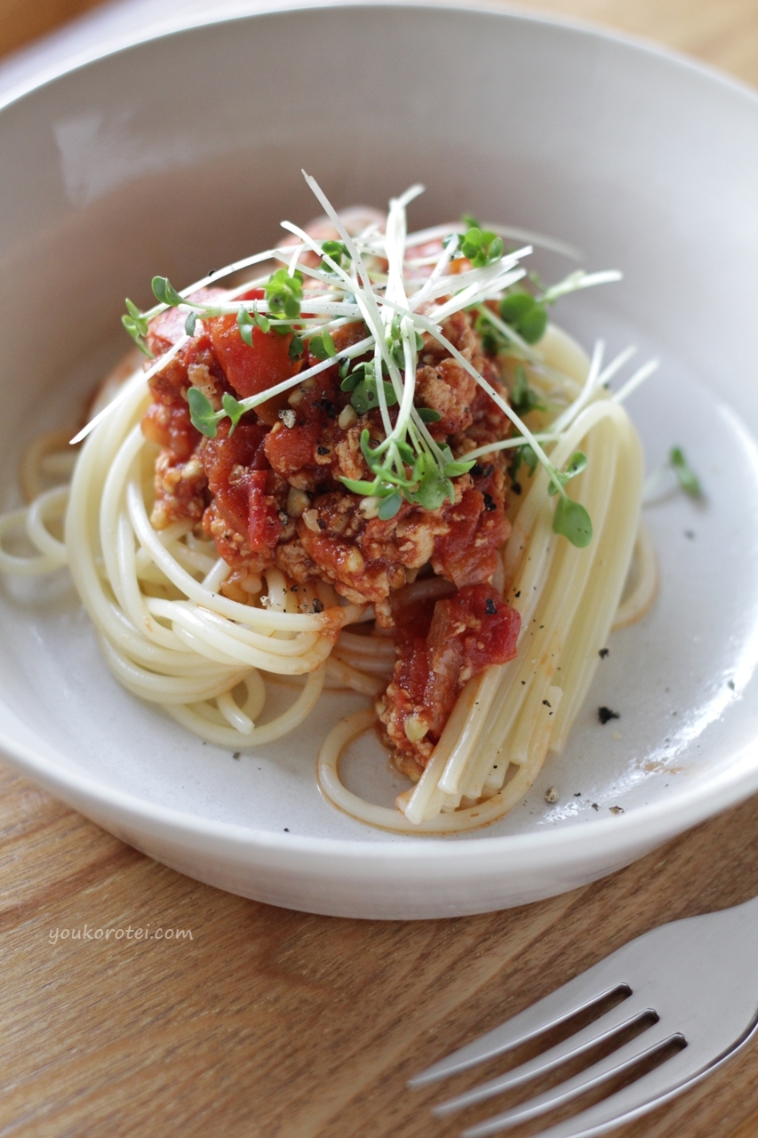 豆腐そばの実トマトソース☆ヘルシーダイエットに♪