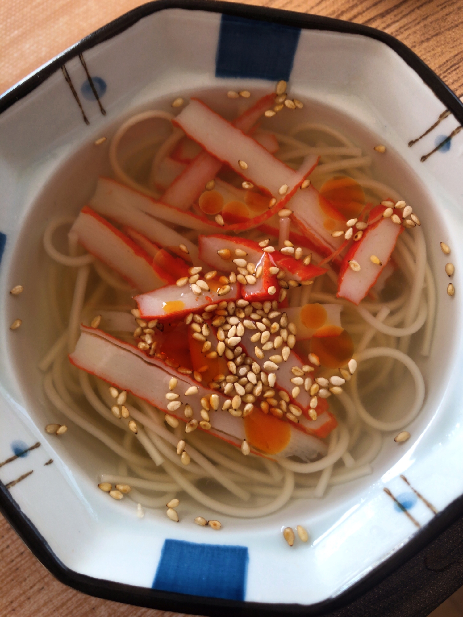 カニカマラー油のにゅうめん