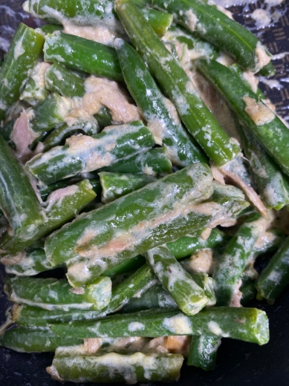 食べだすと止まらない！いんげんのツナマヨ炒め