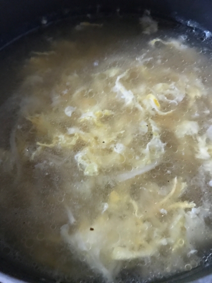 初めてオイスターソース入り卵スープを作りました！とっても美味しかったです♬